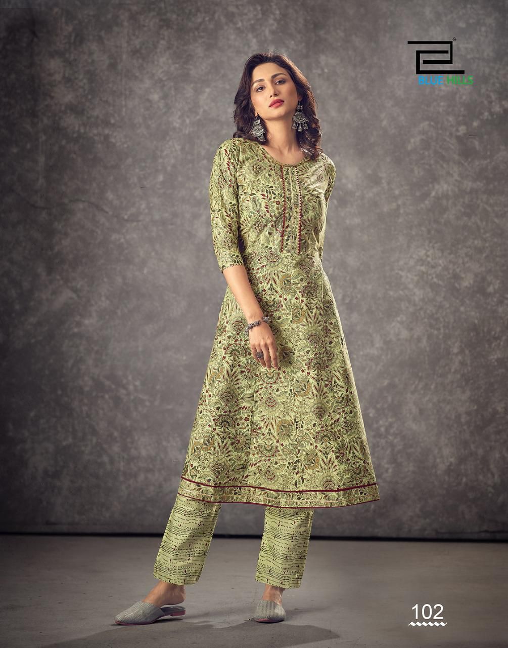 Blue Hills Cotton Show Cotton Printed Ethnic Wear Fancy Kurti With Pant Collection